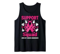 Cinta Rosa para concientización sobre el cáncer de Mama de Support Squad Camiseta sin Mangas