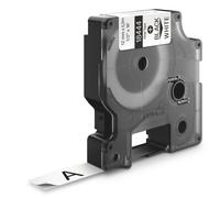 Cinta Rotuladora Adhesiva de Plástico Dymo 18444/ para Rhino Labels/ 12mm x 5m/ Negra-Blanca