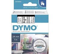 CINTA ROTULADORA AUTOADHESIVA DYMO S0720920 D1 24MM*7M PARA LABELMANAGER/LABELPOINT NEGRO SOBRE TRANSPARENTE