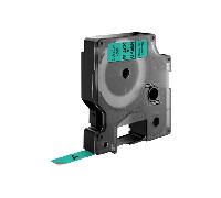 CINTA ROTULADORA D1 9MMX7M NEGRO/VERDE DYMO S0720740