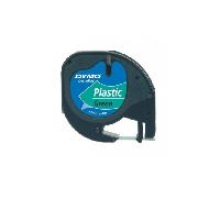 CINTA ROTULADORA LETRATAG 12MMX4M NEGRO/VERDE DYMO S0721640