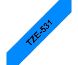 Cinta Rotuladora TZ Laminada Azul 12mm x 8m Compatible TZ/TZe Resistente Etiquetado Profesional