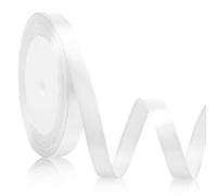 Cinta Satín Blanca 10mm x 22m - Tela Decorativa para Lazos y Regalos