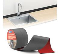 Cinta Selladora Autoadhésiva De Pvc - 5 m enrollable, fácil de montar sin taladrar, perfecto para encimeras de cocina, baño, salón, blanco, negro, duradero