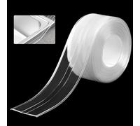 Cinta Selladora Bañera, PVC Cinta Impermeable Autoadhesiva, Cinta de Sellado Impermeable y Antimoho, Tira de Calafateo Transparente, Cinta Adhesiva para Baño, Cocina, Esquina (3.8 * 320cm)