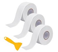 Cinta Selladora Impermeable 3 Rollos Blanco Cinta Adhesiva Impermeable Autoadhesiva Juntas de Calafateo para Cocina, Lavabo, Baño, Bañera, Aseo, Esquinas de Pared (3.8cm x 3.2m)
