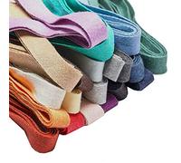 Cinta suave del ajuste del algodón de la armadura de la raspa de arenque, frontera del arte de la confección. 16 mm de ancho, Neotrims uk. 009 - Dark Denim, 3 meters