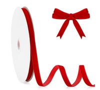 Cinta Terciopelo Rojo 10 mm X 23 m Cinta de Terciopelo Cinta Roja Navidad Cinta Regalo Cinta Navidad Cintas Navideñas para Arbol DIY Lazos Navidad Grandes Cintas Navideñas Cinta De Regalo San Valentin