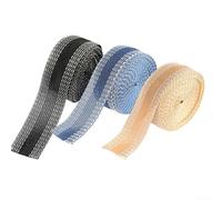 Cinta termoadhesiva de 5 metros para coser en pantalones, pantalones, cortinas y colchas con poliéster termofusible (gris)