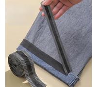 Cinta termoadhesiva para dobladillo negro, 5 m x 2,5 cm, poliéster PP para recortar bordes, cinta de reparación para pantalones, paquete de 3