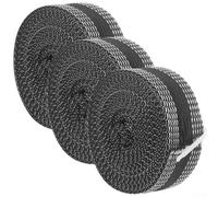 Cinta termoadhesiva para dobladillo, paquete de 3 unidades, 5 m x 2,5 cm, cinta de reparación de bordes de poliéster de polipropileno negro, no para coser, acortador de pantalones ajustable para