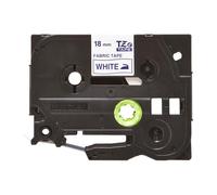 Cinta textil brother tze - fa4 18mm x 3m blanco - azul