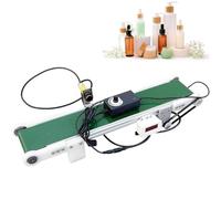 Cinta transportadora de escritorio para manipulación y transporte de materiales, velocidad ajustable de 1,8 a 7,6 cm/s, contador automático, transportador de accionamiento industrial de 10 x 100 cm