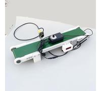 Cinta transportadora de escritorio, velocidad ajustable de 1,8 a 7,6 cm, 10 x 100 cm, para experimento de fricción científico popular con contador automático