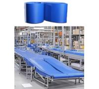 Cinta transportadora de PVC azul de 0.08 pulgadas de grosor para líneas de embalaje industrial, correa de transmisión, 100 x 300 x 0.2 cm, resistente para una producción eficiente