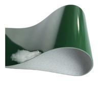 Cinta transportadora de PVC de 2030 x 160 mm, color verde, para industrias pesadas, solución de transporte de alto rendimiento, ideal para almacenes y uso en fabricación