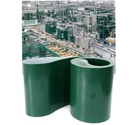 Cinta transportadora de PVC verde ligera de 2 mm de grosor para embalaje de procesamiento de alimentos y manipulación de materiales (110 x 100 x 0,2 cm), duradera, flexible, no tóxica