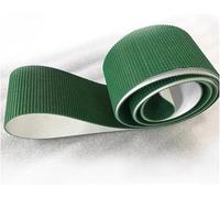 Cinta transportadora de PVC verde para líneas de producción de embalaje, ligera, 23 x 130 cm, ideal para soluciones eficientes de transporte y logística