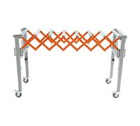 Cinta transportadora de rodillos, mesa transportadora ajustable, 110,3 kg, capacidad de carga de 0,46 - 1,3 m, longitud de banda y 4 ruedas universales con frenos para logística, minería, industria