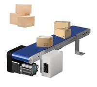 Cinta transportadora eléctrica automática de 16 cm, altura ajustable, ideal para laboratorio y procesamiento de alimentos, solución de línea de montaje de transporte compacta