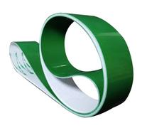 Cinta transportadora industrial de PVC verde, 2400 x 50 x 1 mm, sistema de transmisión de potencia y accionamiento resistente, alto rendimiento, ideal para fabricación y logística