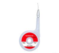 Cinta trenzada desoldadora, 2,0 mm/2,5 mm/3,5 mm/4,0 mm x extracción de soldadura de malla de cobre para reparación de PCB, teléfono móvil y soldadura electrónica - Compat (3,5 mm)