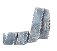 Cinta vaquera de encaje con purpurina teñida, 49 yardas, 30mm/50mm, Material artesanal, accesorios de lazos hechos a mano(Color-02,30MM 49Yards)