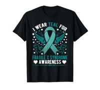 Cinta verde azulado frágil X conciencia del síndrome X frágil del arco iris Camiseta