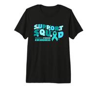 Cinta Verde Azulado para concientización sobre el síndrome X frágil de Support Squad Camiseta Premium