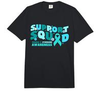 Cinta Verde Azulado para concientización sobre el síndrome X frágil de Support Squad Comfort Colors Adult Heavyweight T-Shirt