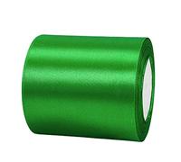 Cinta verde de 100 mm de ancho para envolver regalos, cinta de satén de tela grande de 22 m para coche, cinta de lazo para el pelo, cinta de regalo de Navidad para manualidades, costura, ramos, coche