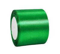 Cinta verde de 75 mm de ancho para envolver regalos, cinta de satén de tela grande de 22 m para envolver regalos, cintas para manualidades, cabello, ramos, coche de boda, regalos, pasteles