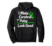 Cinta Verde de Conciencia sobre el síndrome de parálisis Cerebral Retro Sudadera con Capucha