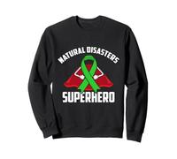 Cinta Verde del superhéroe Guerrero Luchador de desastres Naturales Sudadera