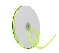 Cinta verde fluorescente de 6 mm para envolver regalos, tela gruesa de satén de 91 m, lazo verde para envolver regalos, cintas para globos, manualidades, ramos, bodas, coche, regalos, pasteles