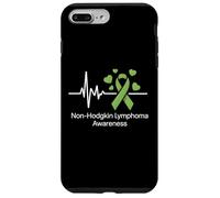 Cinta verde lima de conciencia del latido del corazón del linfoma no Hodgkin Carcasa para iPhone 7 Plus/8 Plus