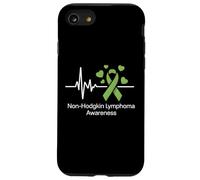 Cinta verde lima de conciencia del latido del corazón del linfoma no Hodgkin Carcasa para iPhone SE (2020) / 7 / 8