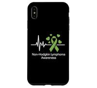 Cinta verde lima de conciencia del latido del corazón del linfoma no Hodgkin Carcasa para iPhone XS Max