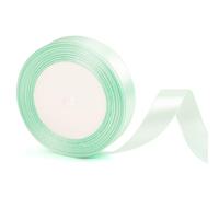 Cinta verde menta de 20 mm de ancho, cinta cian de 22 m de ancho, adecuada para embalaje de regalos, pasteles de Navidad, accesorios para el cabello, ramos, decoraciones de automóviles de boda.