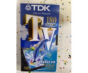CINTA VHS VIRGEN TDK TV 180 MINUTOS 3 HORAS - LIFE ON RECORD NUEVA PRECINTADA