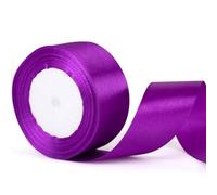 Cinta violeta oscuro de 50 mm de ancho, cinta violeta gruesa para Halloween, adecuada para embalaje de regalos de Halloween, accesorios para el cabello, ramos, manualidades, bodas y pasteles.