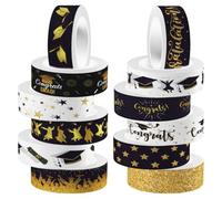 Cinta Washi Decorativa de Graduación 12 Rollos, Decoracion Colegio | Cinta Planificadora, Cintas de Papel Decorativas, para Álbumes de Recortes de Bricolaje