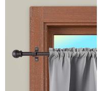 CINTACOR | Barra Cortina Decorativa, Portavisillos Extensible Metálico con Tornillos y Soportes, Barra Ajustable | Diámetro 10mm | Color: Esfera Óxido, 70-120cm