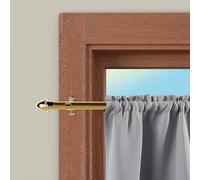 CINTACOR | Barra Cortina Decorativa, Portavisillos Extensible Metálico con Tornillos y Soportes, Barra Ajustable | Diámetro 13mm | Color: Dorado, 120-215cm