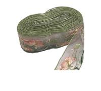 Cintas de bordar 2 yardas, adornos encaje floral, costura for zapatos, bolsos, tocados y manualidades(Color-03)