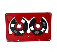 Cintas de casete 60 minutos alternativas 50 min cinta metálica en blanco tipo I sonido de calidad - Ideal para notas personales, canciones y entrevistas en reproductores portátiles 13x8x3cm (rojo +