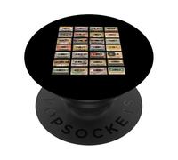 Cintas de Casete - Retro 80s Throwback Vintage Party 80s Music PopSockets PopGrip Adhesivo
