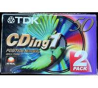 Cintas de Cassette Audio TDK 2 x D-50 - (50 Minutos) CDing 1 Pack de 2 Unidades (2)