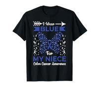 Cintas de concienciación sobre el cáncer de Colon I Wear Blue For My Niece Camiseta