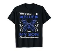 Cintas de concienciación sobre el cáncer de Colon I Wear Blue For My Son Camiseta
